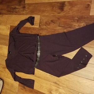 Shirt and leggings purple